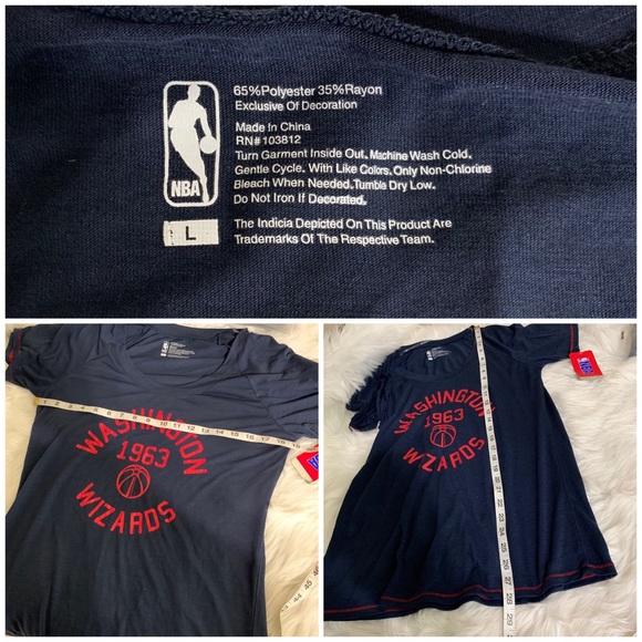 NBA Apparel Washington Wizards 1963 Tee NWT Navy - Picture 8 of 9